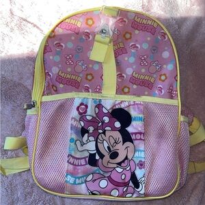 Minnie Mouse Pink and Yellow Kids Backpack